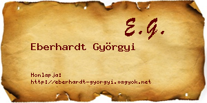 Eberhardt Györgyi névjegykártya