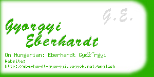 gyorgyi eberhardt business card
